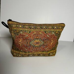 Ornate Red and Gold Sundari Tapestry Cosmetic Bag